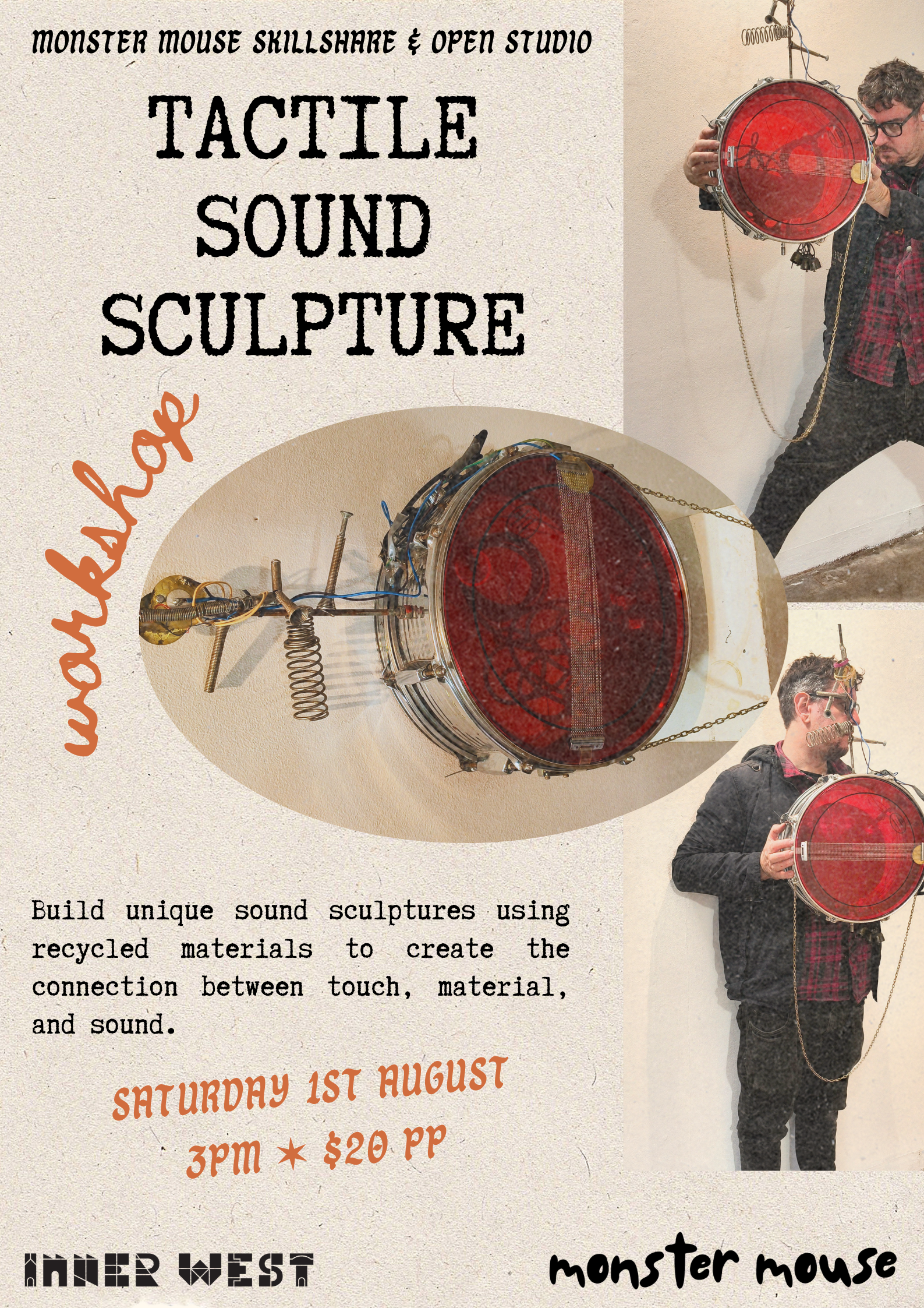Tactile Sound Sculpture Workshop at Monster Mouse Marrickville