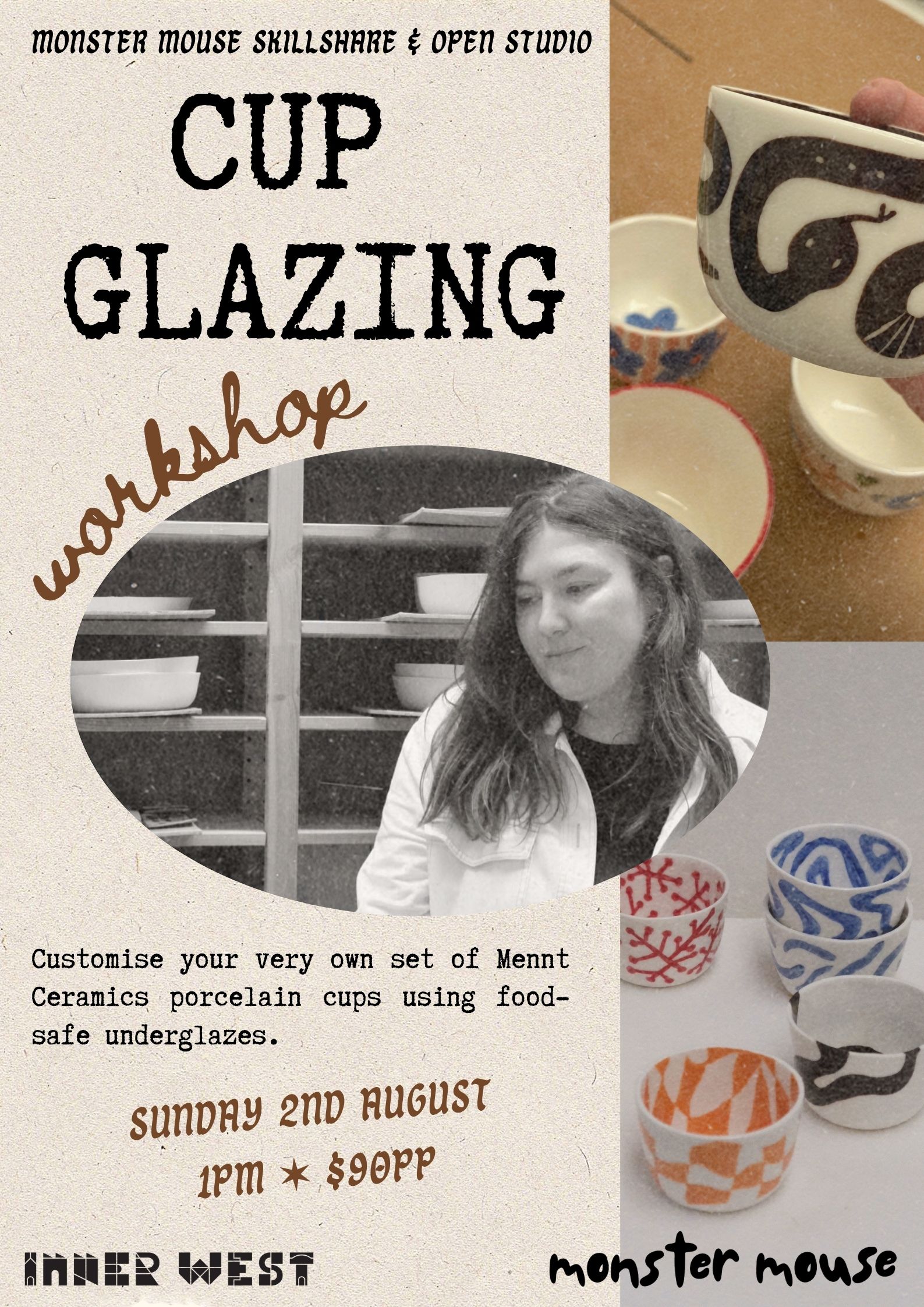 Cup Glazing Workshop at Monster Mouse Marrickville