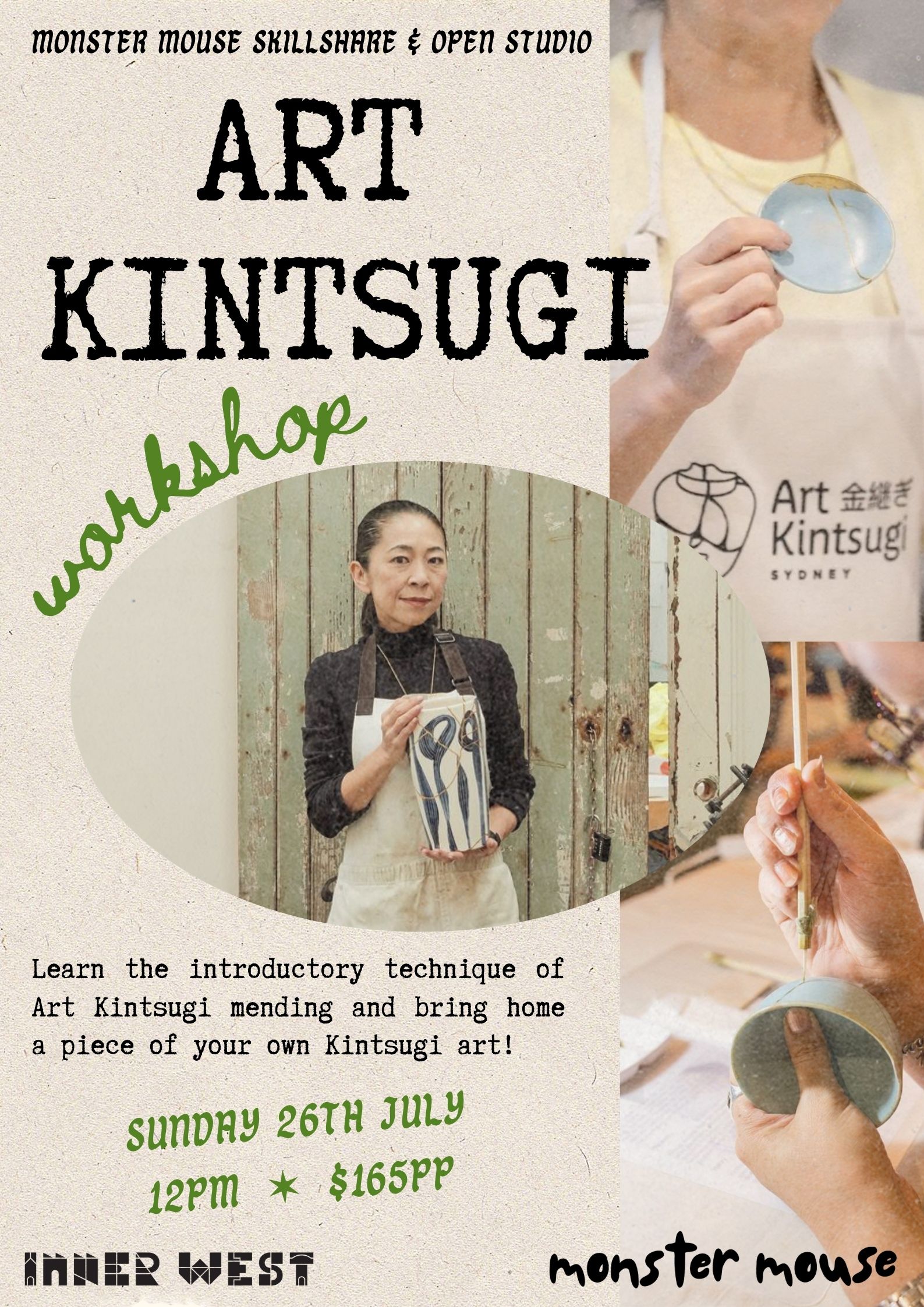 Art Kintsugi Workshop at Monster Mouse Marrickville