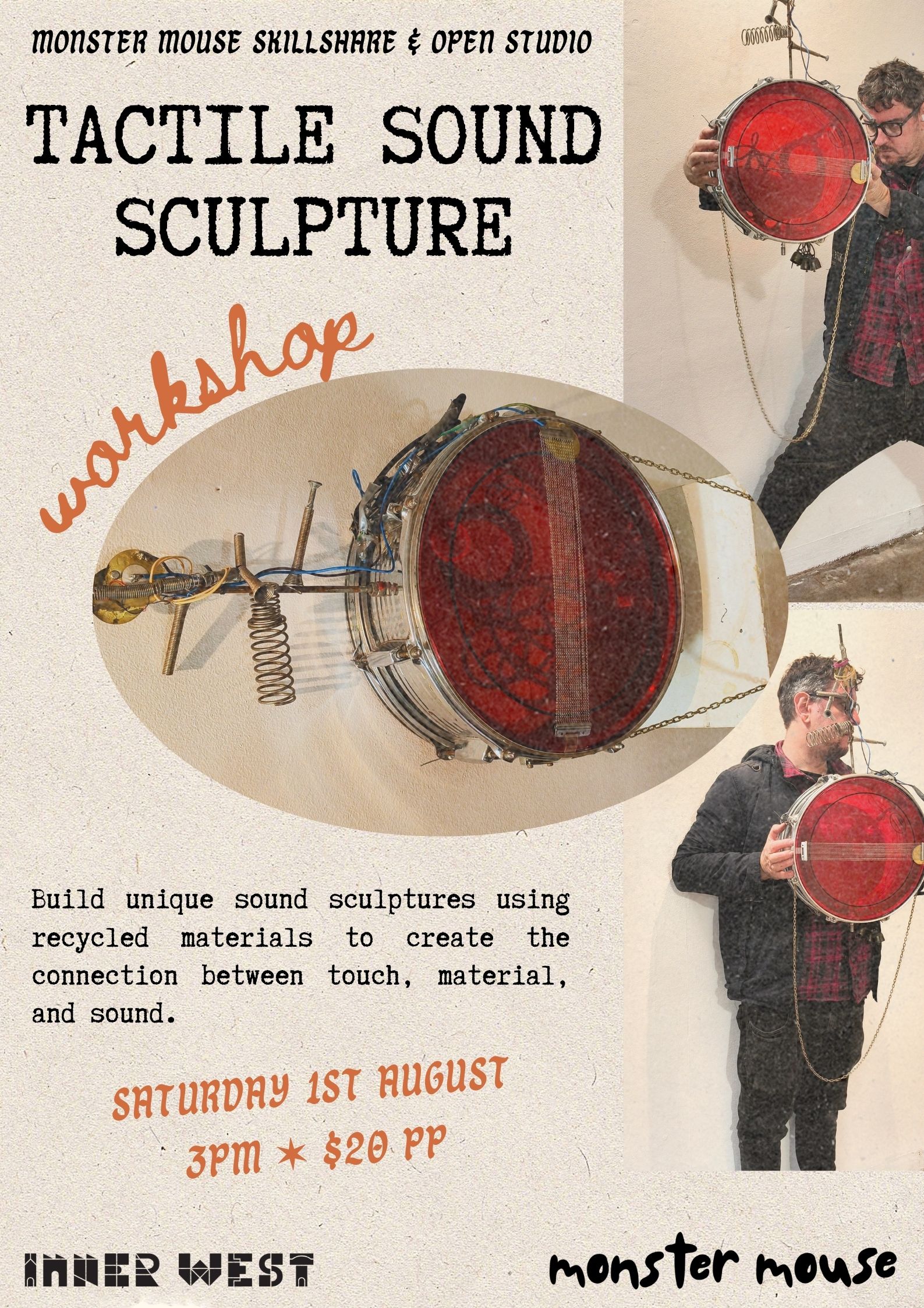 Tactile Sound Sculpture Workshop at Monster Mouse Marrickville
